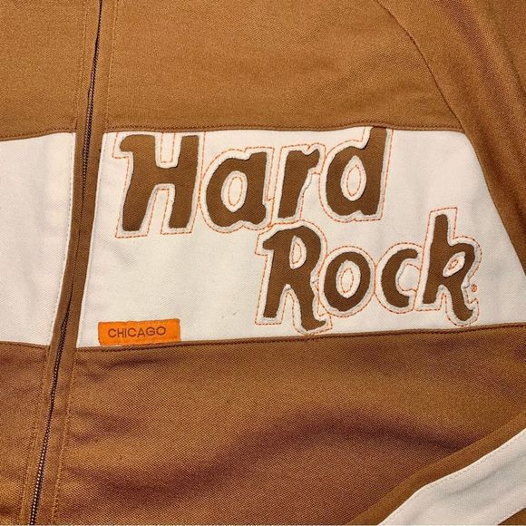 HARD ROCK CAFE Chicago Brown Zip Up Sweater (Size XL) - Picture 4 of 15